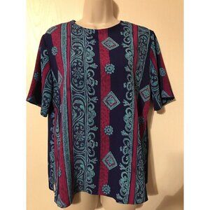 VTG 80s GW Division Of Graff Women's Pullover SZ 8 Geometric Abstract Art Print